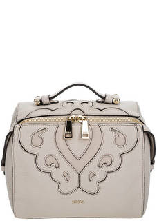 Серая кожаная сумка-рюкзак с одним отделом на молнии Furla Excelsa