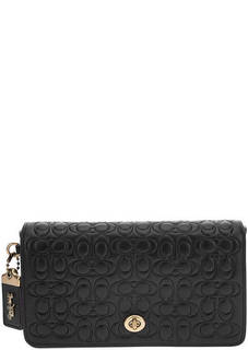 Кожаный клатч с откидным клапаном Coach