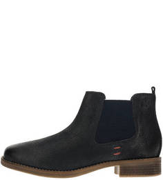 Кожаные полусапоги челси синего цвета S.Oliver