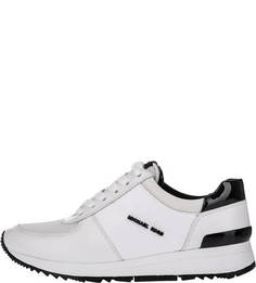 Белые кроссовки с монограммой бренда Michael Michael Kors