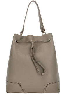 Серая сумка из натуральной кожи Stacy Furla