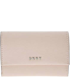Кожаная визитница с откидным клапаном Dkny
