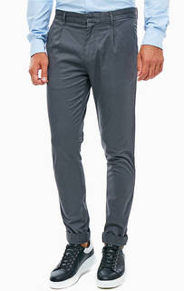 Хлопковые брюки чиносы серого цвета Calvin Klein Jeans