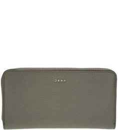 Кожаный кошелек с двумя отделами для купюр Dkny