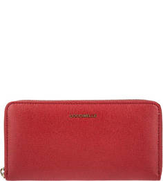 Красный кошелек из сафьяновой кожи Metallic Saffiano Coccinelle