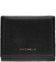 Кожаный кошелек черного цвета Metallic Soft Coccinelle