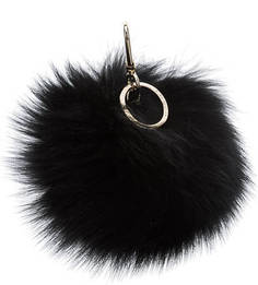 Меховой брелок черного цвета Bubble Furla