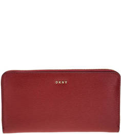 Кожаный кошелек с двумя отделами для купюр Dkny