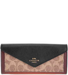 Кошелек с откидным клапаном на кнопке Coach