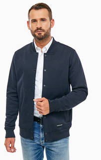 Черная куртка-бомбер на кнопках Calvin Klein Jeans