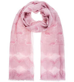 Трикотажный шарф розового цвета Furla