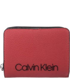 Кошелек красного цвета с двумя отделами для купюр Calvin Klein Jeans