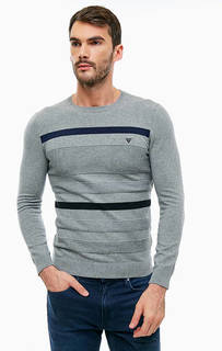 Хлопковый джемпер в полоску Guess