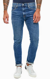 Джинсы зауженного кроя с заломами Calvin Klein Jeans