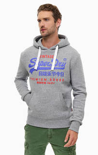 Серая толстовка с карманом-кенгуру Superdry