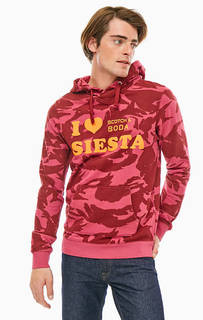 Бордовая толстовка с принтом Scotch&Soda