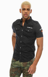Хлопковая рубашка с нашивками Superdry