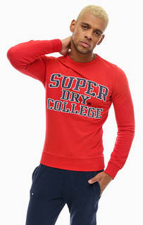 Хлопковый свитшот с нашивками Superdry