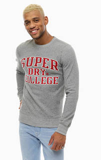 Хлопковый свитшот с нашивками Superdry