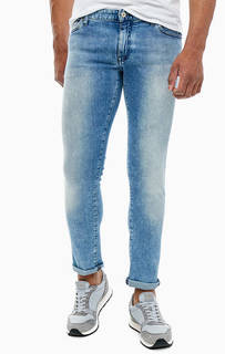 Синие джинсы с заломами Armani Exchange