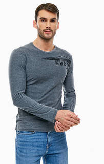 Хлопковая футболка с длинными рукавами Guess