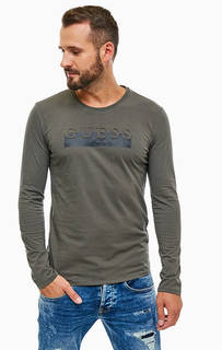 Хлопковая футболка с длинными рукавами Guess