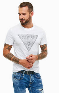 Хлопковая футболка с принтом Guess