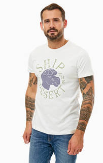 Хлопковая футболка с контрастным принтом Scotch&Soda