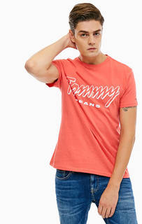 Хлопковая футболка с принтом Tommy Jeans
