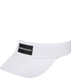 Белая хлопковая бейсболка Calvin Klein Jeans