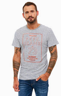Хлопковая футболка в полоску Pepe Jeans