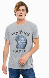 Хлопковая футболка с короткими рукавами Mustang