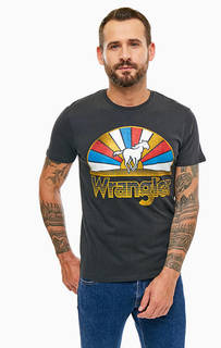 Хлопковая футболка с ярким принтом Wrangler