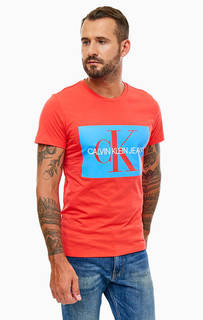 Хлопковая футболка с короткими рукавами Calvin Klein Jeans