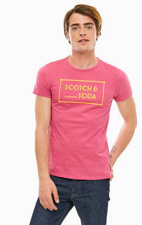 Хлопковая футболка с логотипом бренда Scotch&Soda