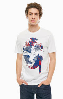 Белая хлопковая футболка Armani Exchange