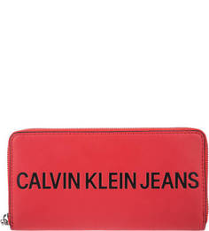 Красный кошелек на молнии Calvin Klein Jeans