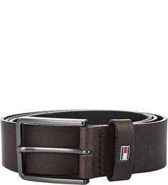 Коричневый ремень из натуральной кожи Tommy Hilfiger