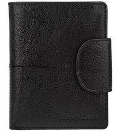 Черное портмоне из фактурной кожи Gianni Conti