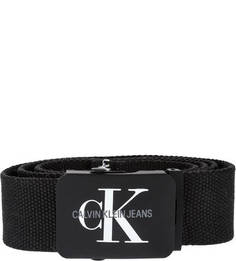 Текстильный ремень черного цвета Calvin Klein Jeans