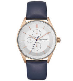 Часы с синим кожаным браслетом DRESS SPORT Kenneth Cole