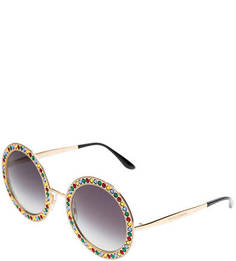 Солнцезащитные очки с отделкой стразами Dolce & Gabbana