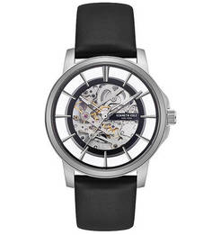 Часы с прозрачным циферблатом круглой формы Automatic Kenneth Cole