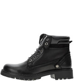 Кожаные ботинки черного цвета Wrangler