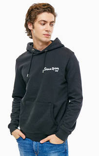 Черная хлопковая толстовка с капюшоном Lee