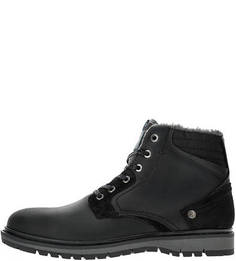 Кожаные ботинки черного цвета Wrangler