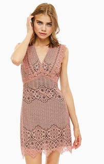Кружевное платье-футляр с металлическим декором Pinko