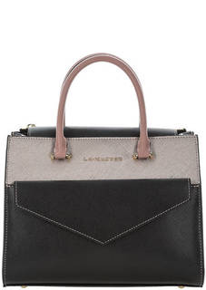 Кожаная сумка черного цвета Lancaster