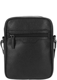 Маленькая черная сумка из зерненой кожи Lancaster