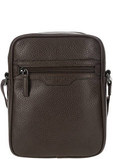 Маленькая коричневая сумка из зерненой кожи Lancaster